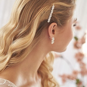 Lot de 2 épingles à cheveux mariée cristal, épingles à cheveux mariage argent, épingles à cheveux mariage cristal, épingles à cheveux mariée argent, cheveux de mariée 2857 image 3