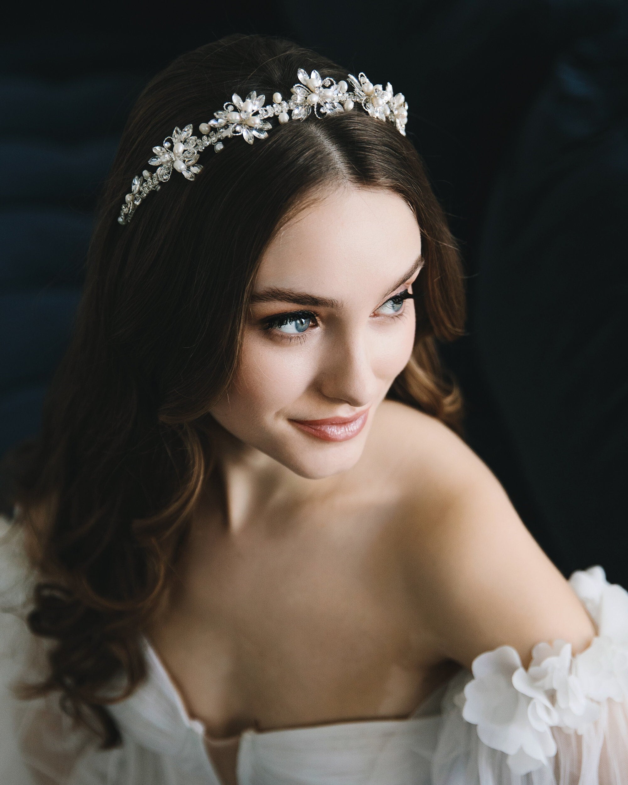 Wedding flower headband discount