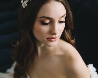 Fascia Nuziale Per Capelli Con Perline E Strass WOWOSS - 50 Cm Argento Lavorata A Mano Per Matrimoni E Occasioni Speciali