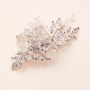 Crystal Bridal Hair Comb Floral Rhinestone Wedding Hair Comb Floral Bridal Comb Wedding Hair Comb Bridal Hair Accessories 2513 image 2