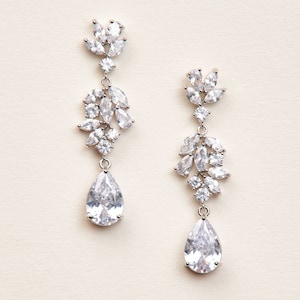 Braut CZ Ohrringe • CZ Hochzeit Ohrringe • Braut Ohrringe • Hochzeit CZ Ohrringe • Braut Ohrringe • Braut Ohrringe • 4394
