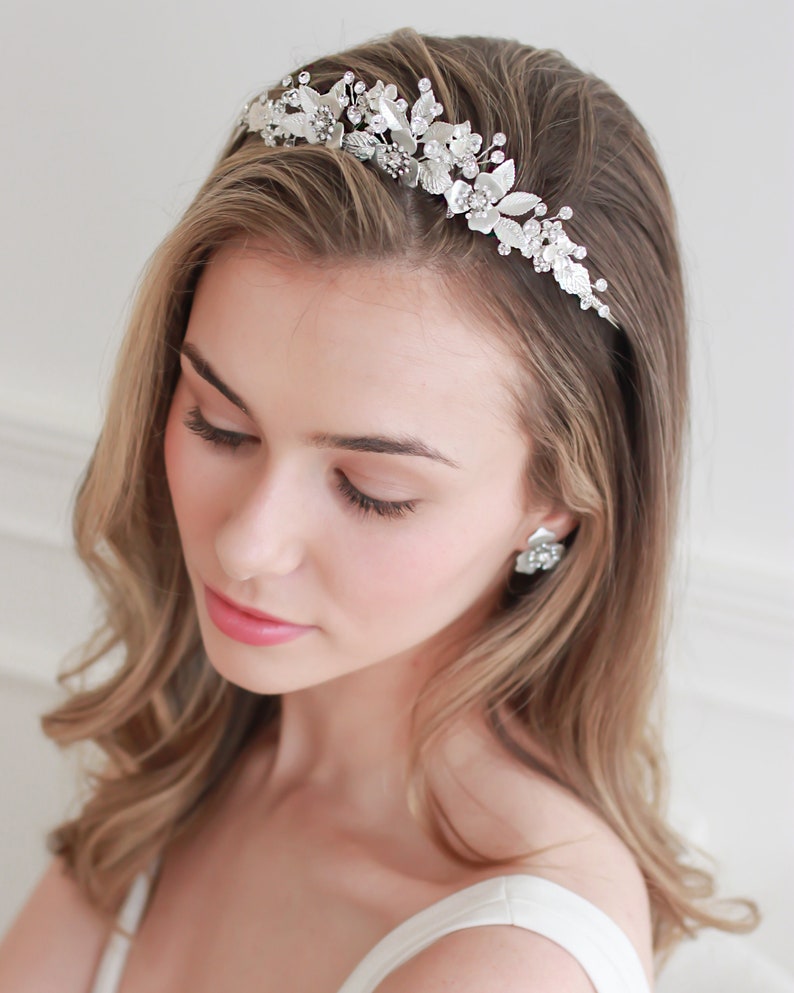 Floral Wedding Tiara, Flower Bridal Crown, Floral Wedding Crown, Flower Bridal Tiara, Wedding Hair Accessories, Bridal Hair Accessories3422 image 6