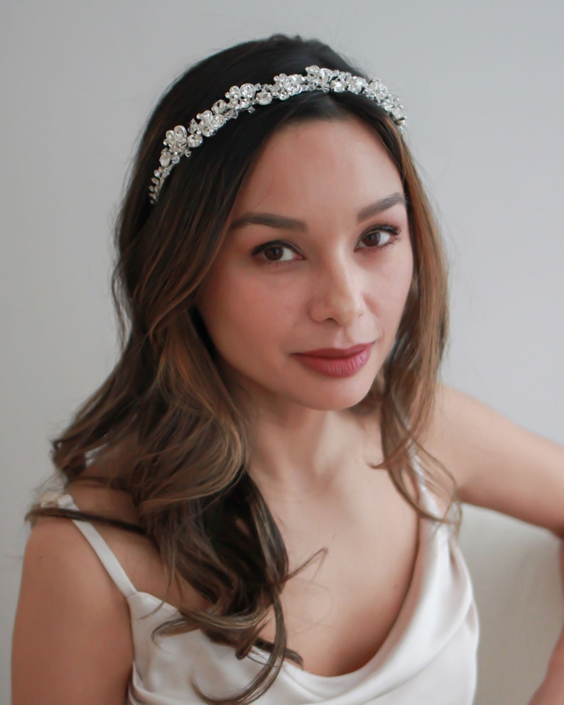 Crystal Bridal Headband, Crystal Wedding Headband, Rhinestone Headband, Crystal Headband, Hair Accessory, Bridal Headpiece TI-3303 image 4