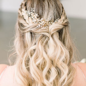 Kristall Braut Haarkamm, Perle Hochzeit Haarkamm, Brautkamm, Perlen Haarkamm, Haarkamm für Hochzeit, Braut Haarteil, Haarschmuck 2051 Bild 5