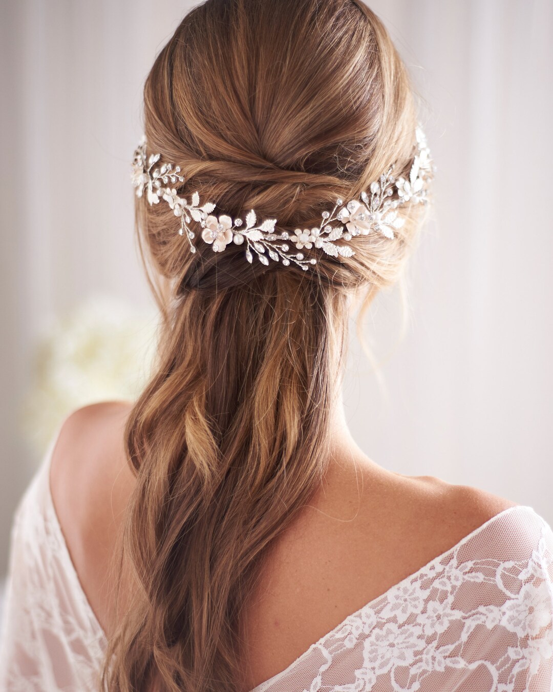 bridal headpieces floral