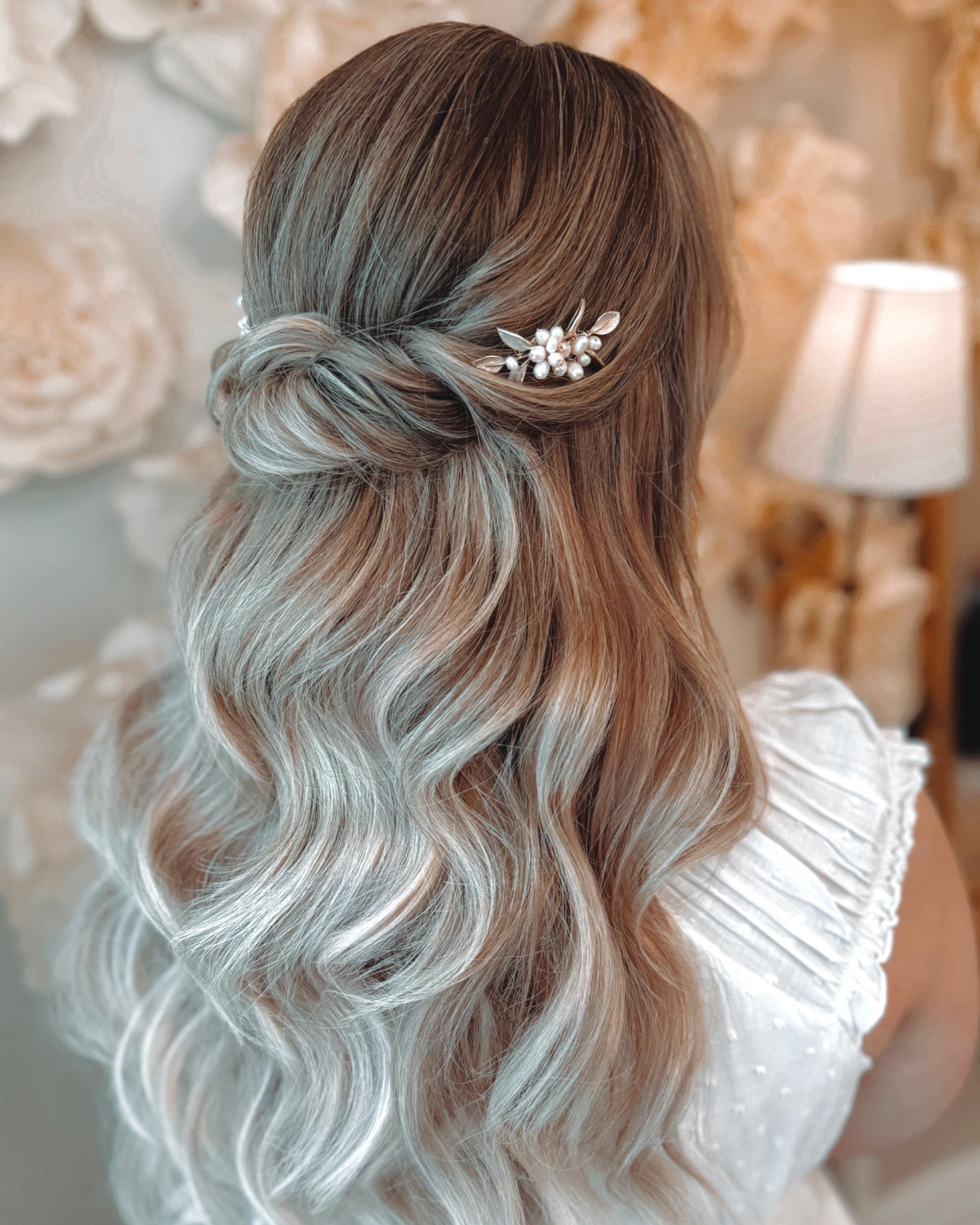 Bridal Hair Pin, Pearl Wedding Hair Pin, Wedding Hair Pin