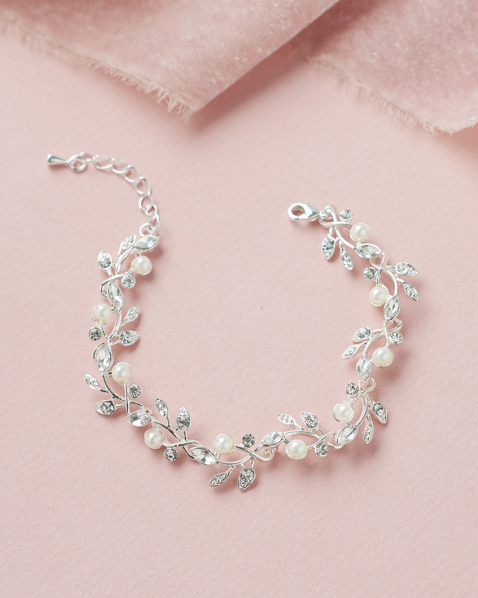 Pearl Wedding Bracelet Crystal Bridal Bracelet Floral Bridal | Etsy