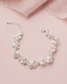 Pearl Wedding Bracelet, Crystal Bridal Bracelet, Floral Bridal Bracelet, Floral Pearl Bracelet, Wedding Day Jewelry,Bracelet for Bride ~4871 