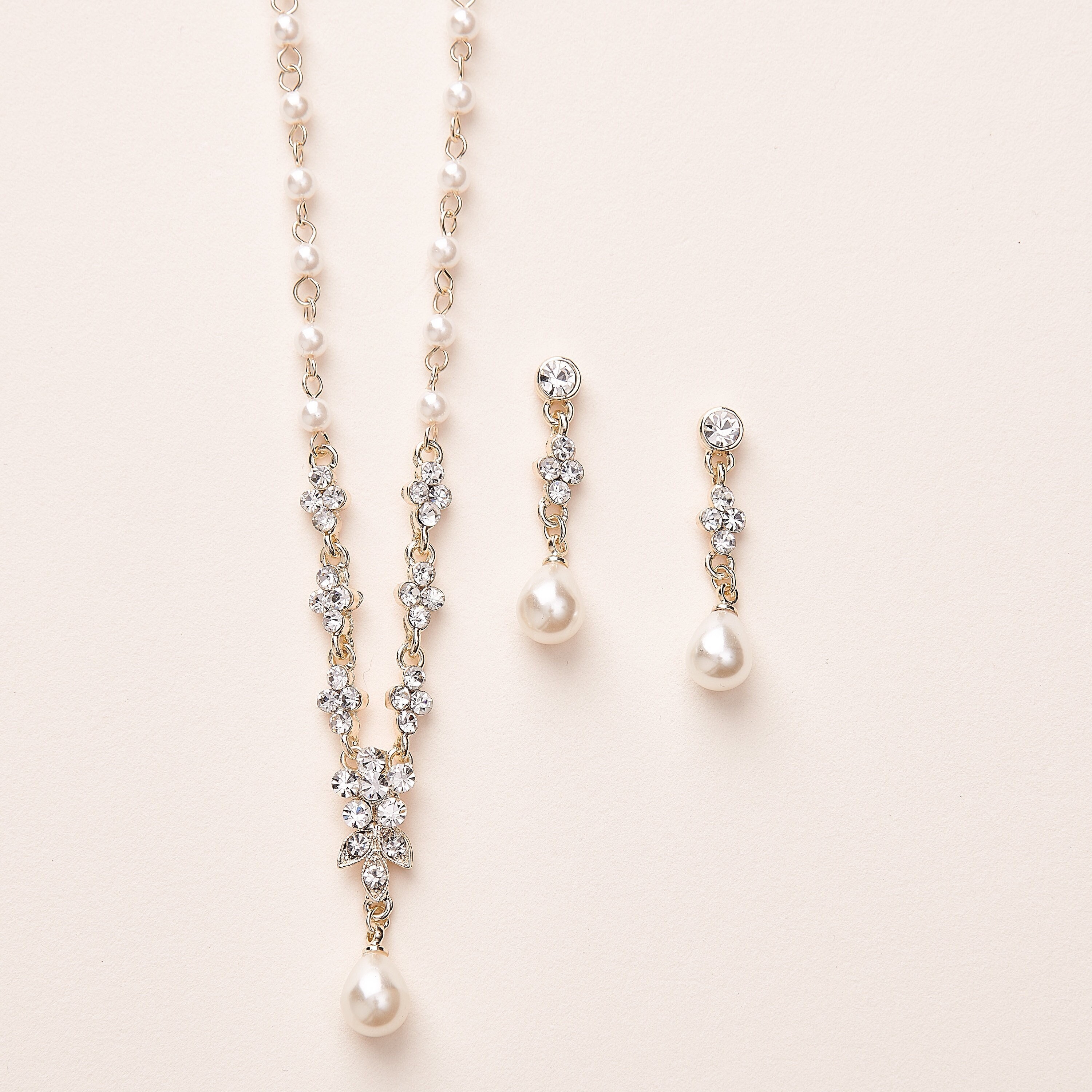 Gold Pearl Wedding Jewelry Bridal 