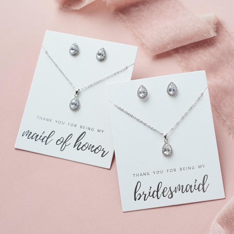 Bridesmaid Jewelry Set Bridesmaid Jewelry Gift Bridesmaid Etsy