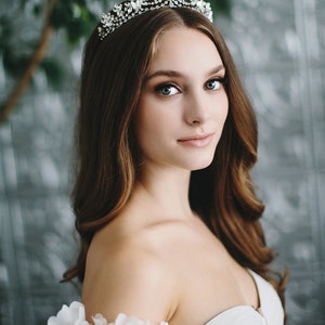 Crystal Wedding Tiara Bridal Tiara Crystal Wedding Headpiece Crystal Wedding Tiara Crystal Wedding Crown Bridal Headpiece 3441 image 3