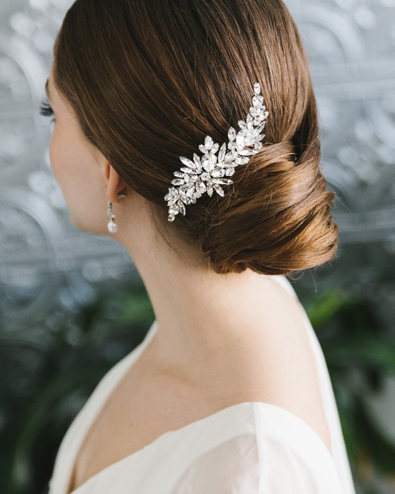 Braut Hochzeit Strass Haarkamm – Mit Faux Perlen & Schmetterling-Motiv – Eleganter Haarschmuck