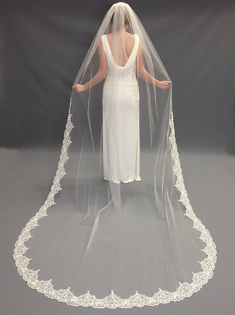 Pearl Lace Wedding Veil Rhinestone Bridal Veil Lace Etsy
