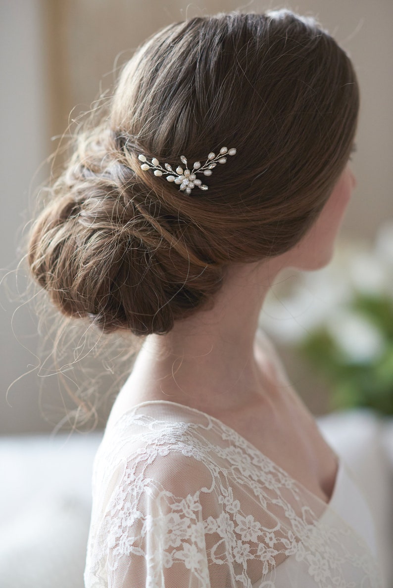 Floral Wedding Hairpin. Wedding Headpiece Bridal Hairpin Etsy
