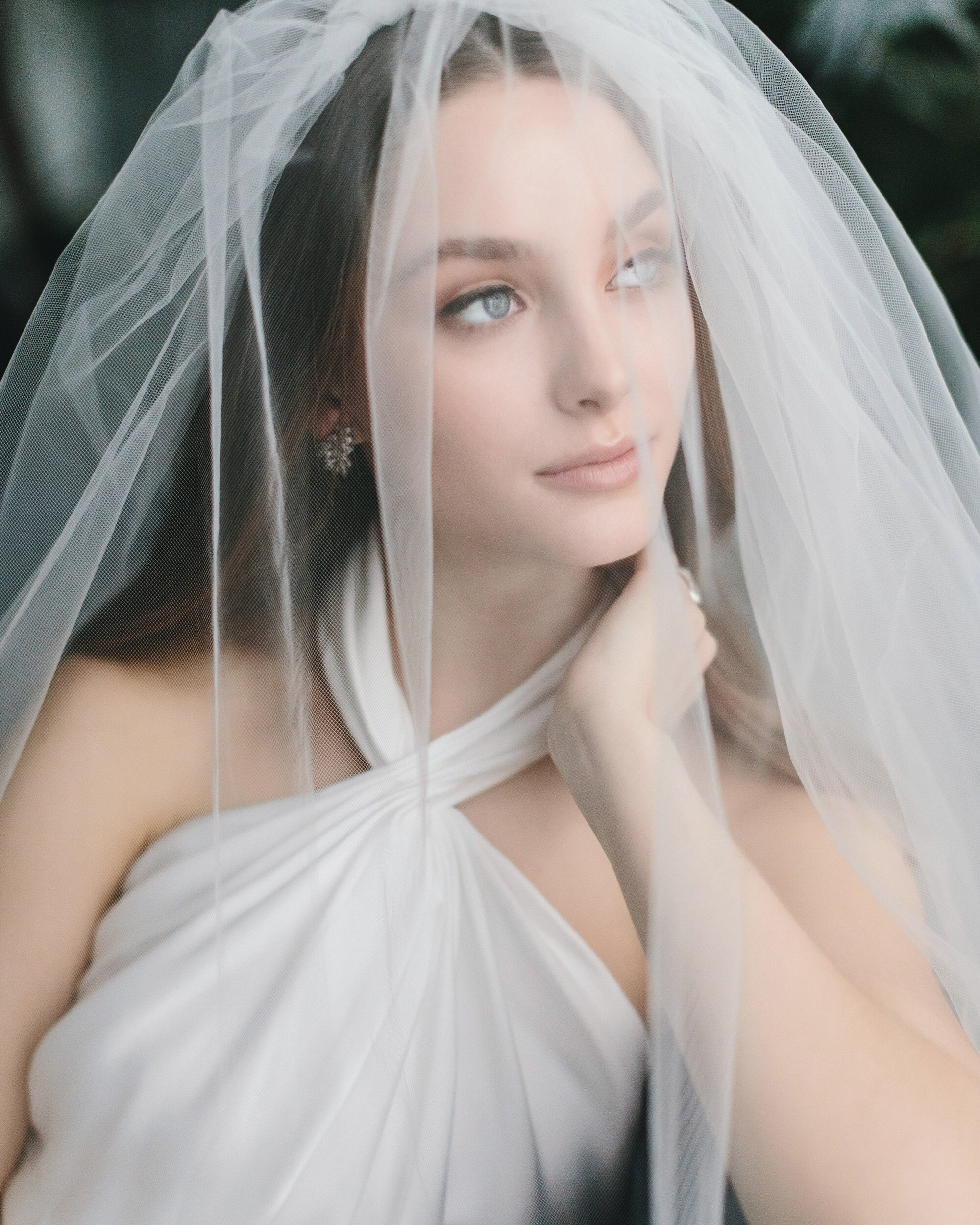 Ivory Two-Tier Wedding Veil - Elbow Length (25/30\