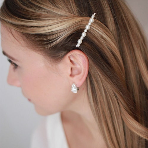 Set of 2 Pearl Bobby Pins Bridal Bobby Pins Wedding Bobby Etsy Canada