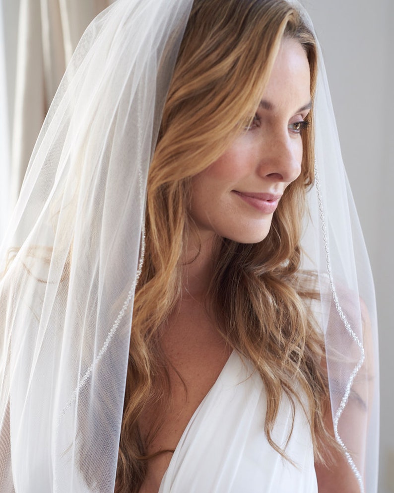 Pearl Bridal Veil Pearl & Beaded Wedding Veil Beaded Veil | Etsy
