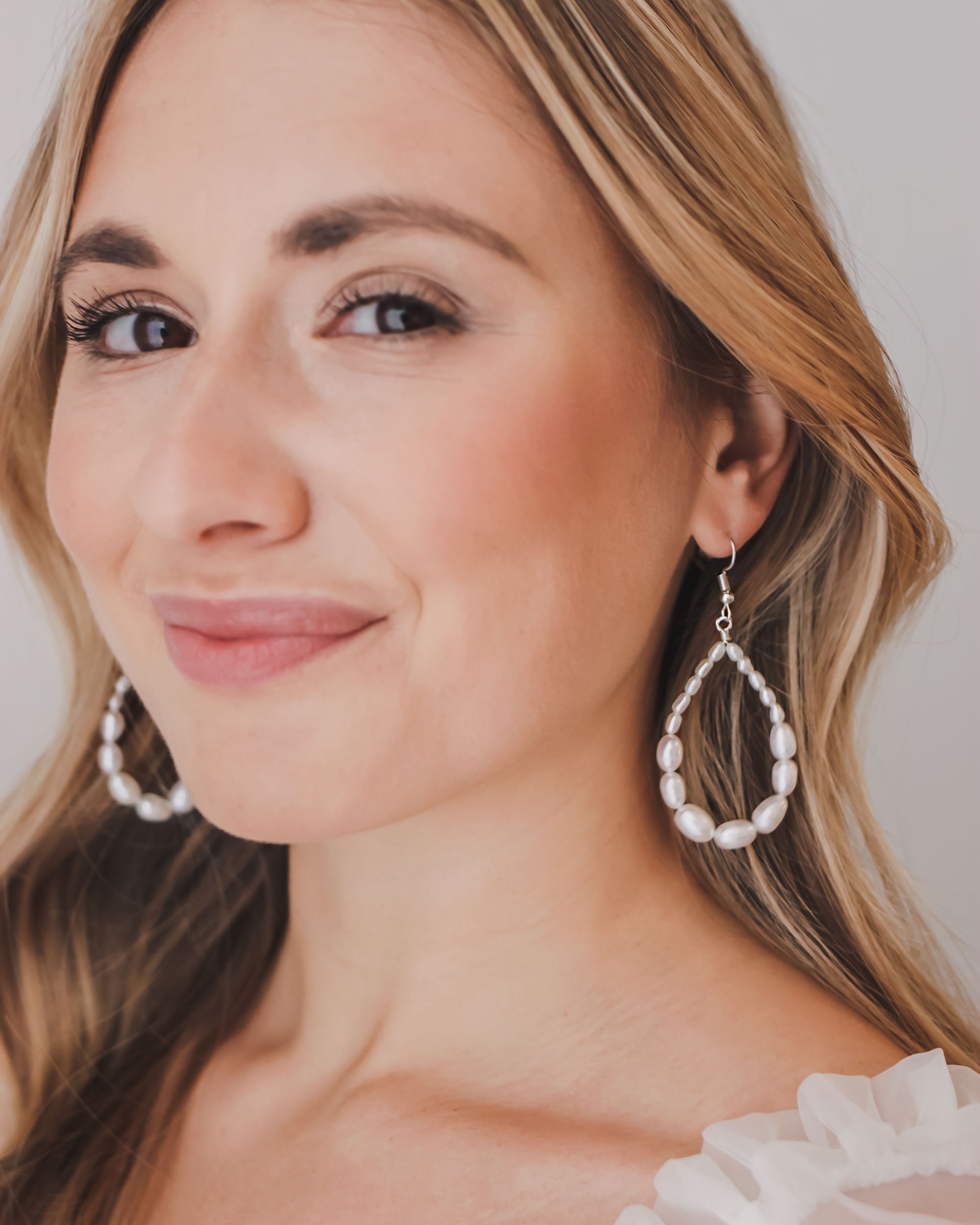 Pearl & Crystal Hoop Earrings Pearl Hoop Earrings Wedding Etsy