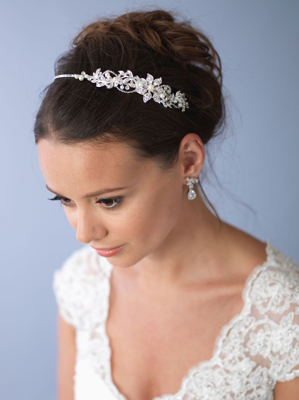 Pearl Wedding Headband Floral Bridal Headband Rhinestone | Etsy