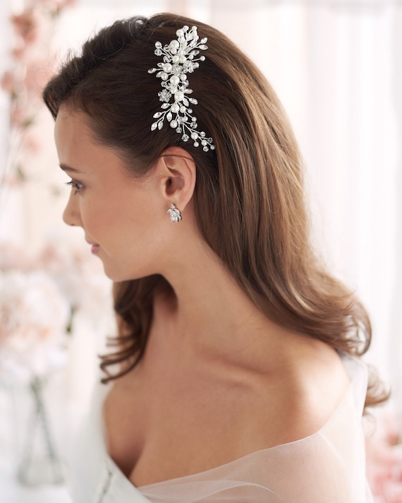 Pearl Bridal Comb Floral Wedding Comb Bridal Hair Comb - Etsy Pearl Bridal Comb Floral Wedding Comb Bridal Hair Comb - Etsy