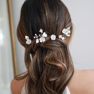 Floral Bridal Hair Pin, Flower Wedding Hair Pin, Rhinestone Hair Pin, Bridal Hairpin, Hair Pin for Wedding, Bridal Hair Accessory 2860 image 5