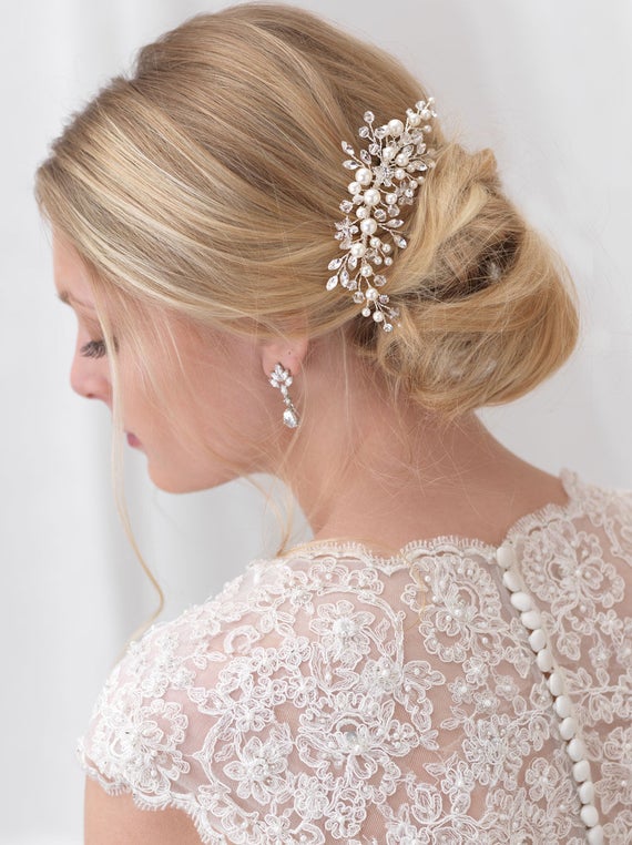 Pearl Bridal Comb Floral Wedding Comb Bridal Hair Comb - Etsy Pearl Bridal Comb Floral Wedding Comb Bridal Hair Comb - Etsy