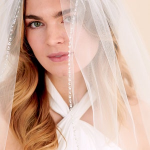 Pearl & Sequin Wedding Veil • Sequin Bridal Veil • Pearl Wedding Veil • Sequin Wedding Veil • Pearl Veil • Sequin Pearl Wedding Veil • 5108