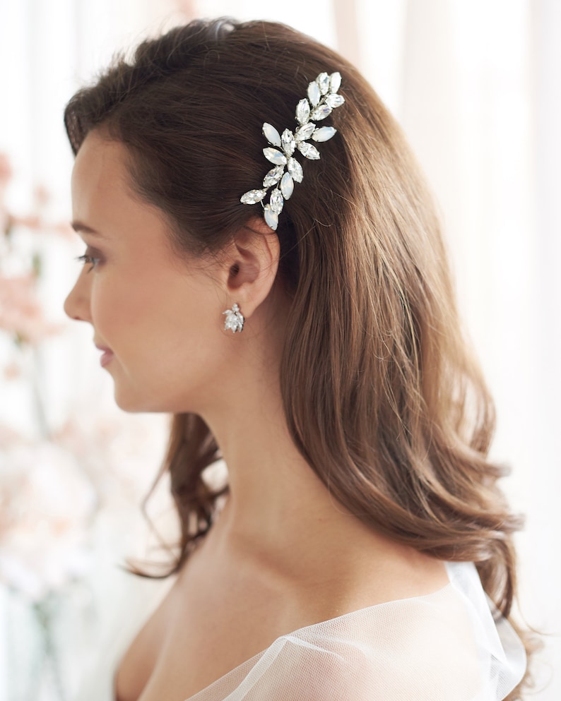 Opal Wedding Comb Wedding Comb ~ TC-2435 Opal and Crystal Bridal Hair Comb Bridal Comb Opal /& Crystal Bridal Comb Wedding Hair Comb