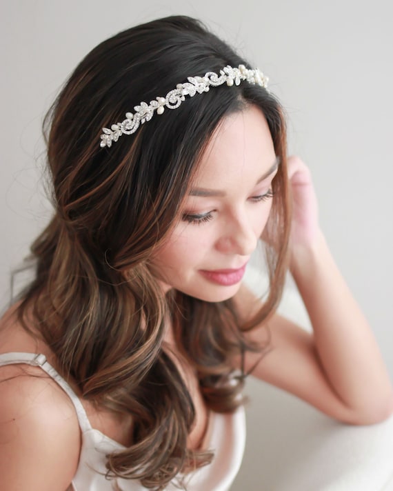 YAZILIND Artificial Pearl Rhinestone Wedding Bridal Headband Women Party Banquet Headdress YAZILIND Artificial Pearl Rhinestone Wedding Bridal Headband Women Party Banquet Headdress
