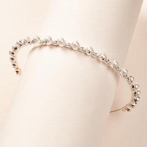 Pearl & Rhinestone Bridal Headband • Delicate Bridal Headband • Pearl Wedding Headband • Timeless Headband • Chic Bridal Headband • 3475