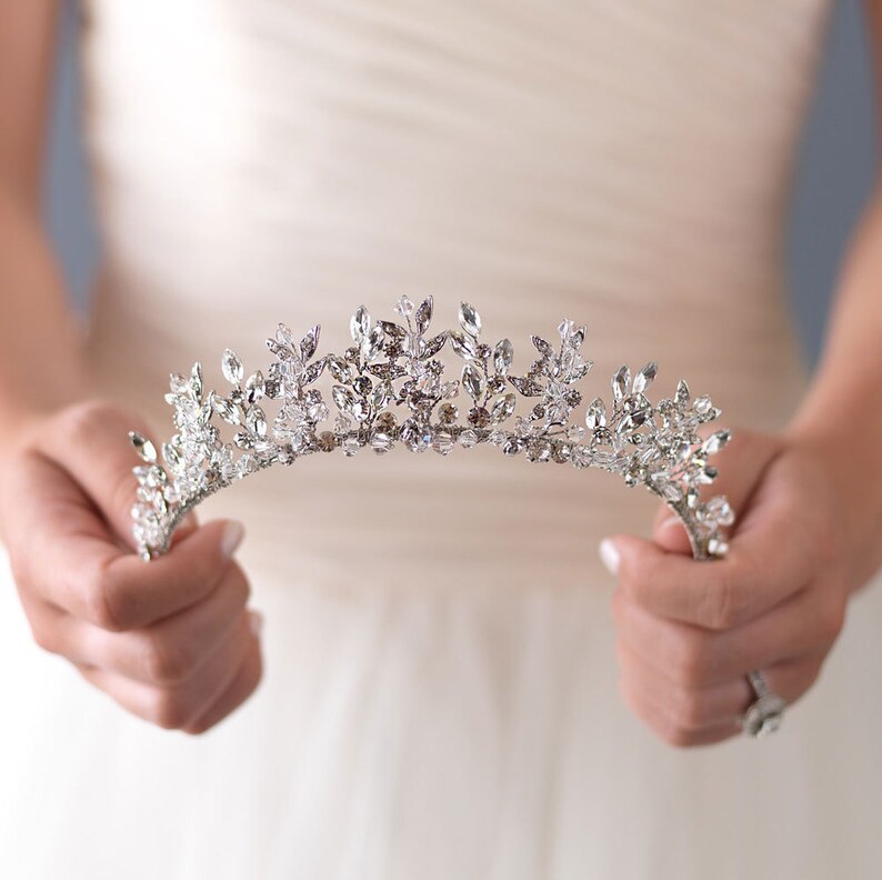 Crystal Tiara Bridal Crown Bridal Crown for Wedding Etsy