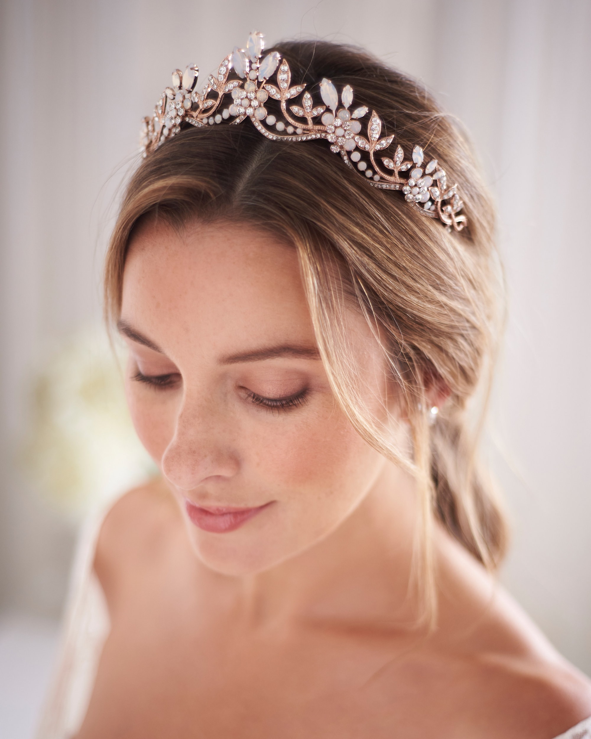 Braut Prinzessin Atemberaubende Kristall Haar Tiara Hochzeit Crown Schleier