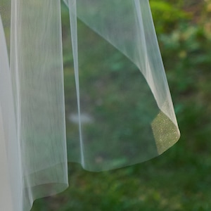 Bridal Veil, Cut Edge Veil, Simple Wedding Veil, Veil for Bride, Wedding Veil, Ivory Veil, White Veil, Veil for Wedding, Simple Veil,VB-5090 image 2