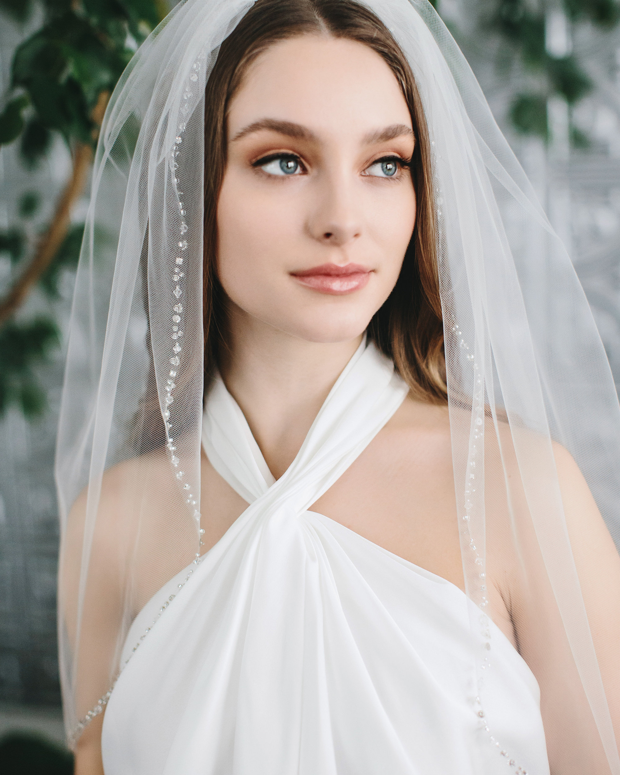 Voile De Mariée Court 2 Couches En Tulle Avec Peigne - Blanc Ivoire 75cm - Style Minimaliste - Pour Mariage, Cosplay, Photo