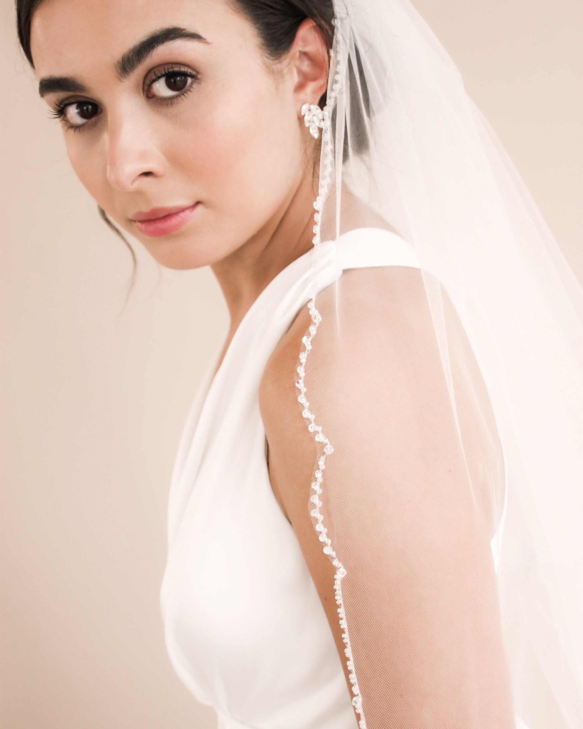 Darreth Colburn scattered rhinestone veil Dareth Colburn Veil - Etsy main image 2