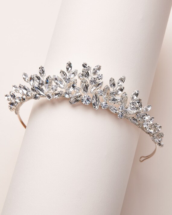 Tiara nupcial de plata de ley con perla Bodas Accesorios Accesorios para el cabello Coronas y tiaras 