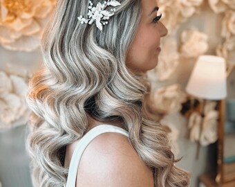 Fascia Per Capelli Da Sposa In Cristallo Oro Rosa Oriamour - Cerchietto Con Foglie E Strass Per Spose E Damigelle