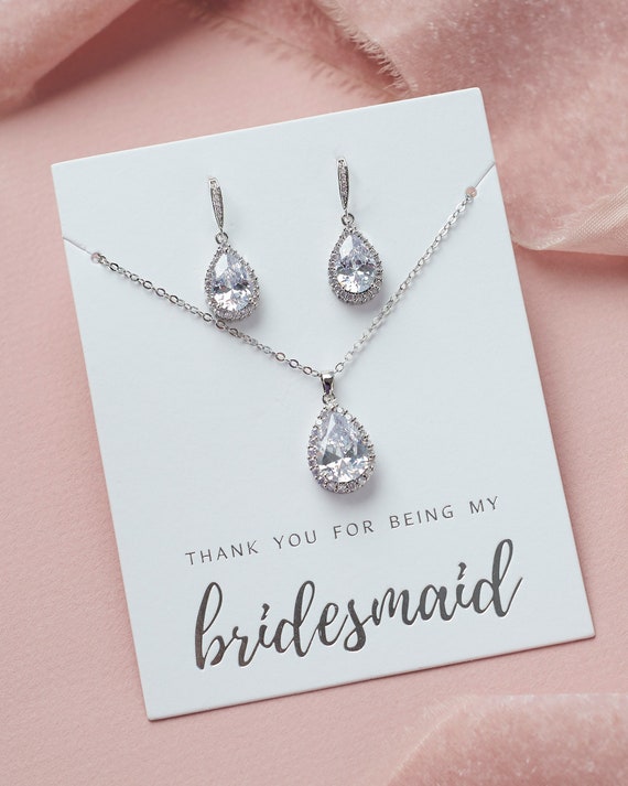 Conjunto De Joyas De La Novia De La Dama De Honor Conjunto Conjunto De Joyas De La Novia De La Dama De Honor Conjunto