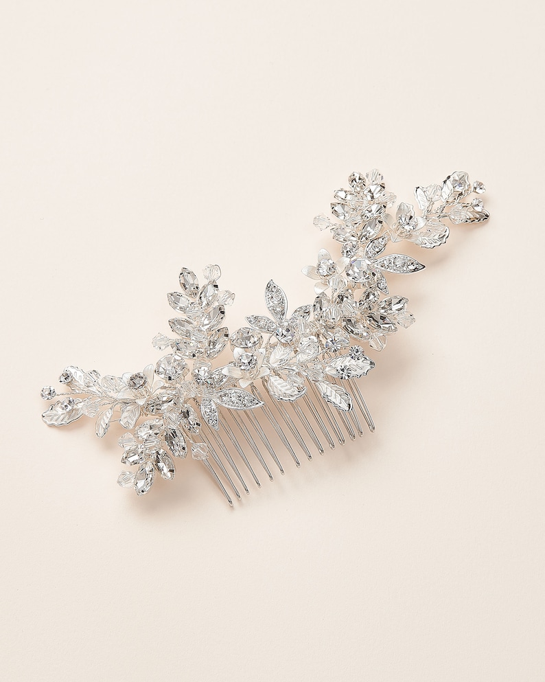 Crystal Bridal Hair Comb, Vintage Wedding Hair Comb, Bridal Comb, Bridal Headpiece, Hair Comb for Wedding, Rhinestone Hair Accessory 2471 image 6