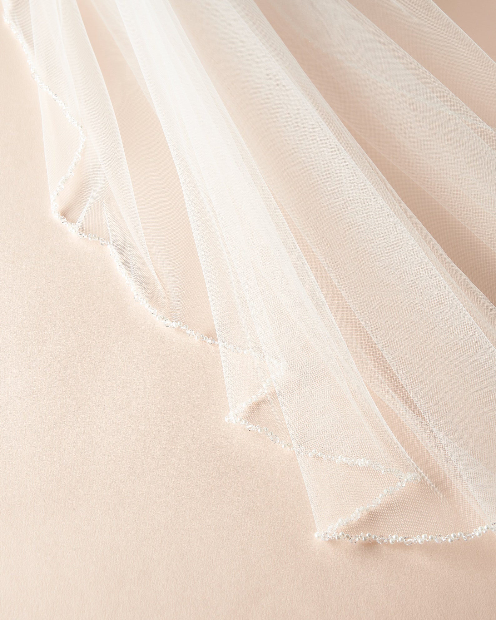 Beaded Wedding Veil Beaded Ivory Bridal Veil Beaded Edge Etsy