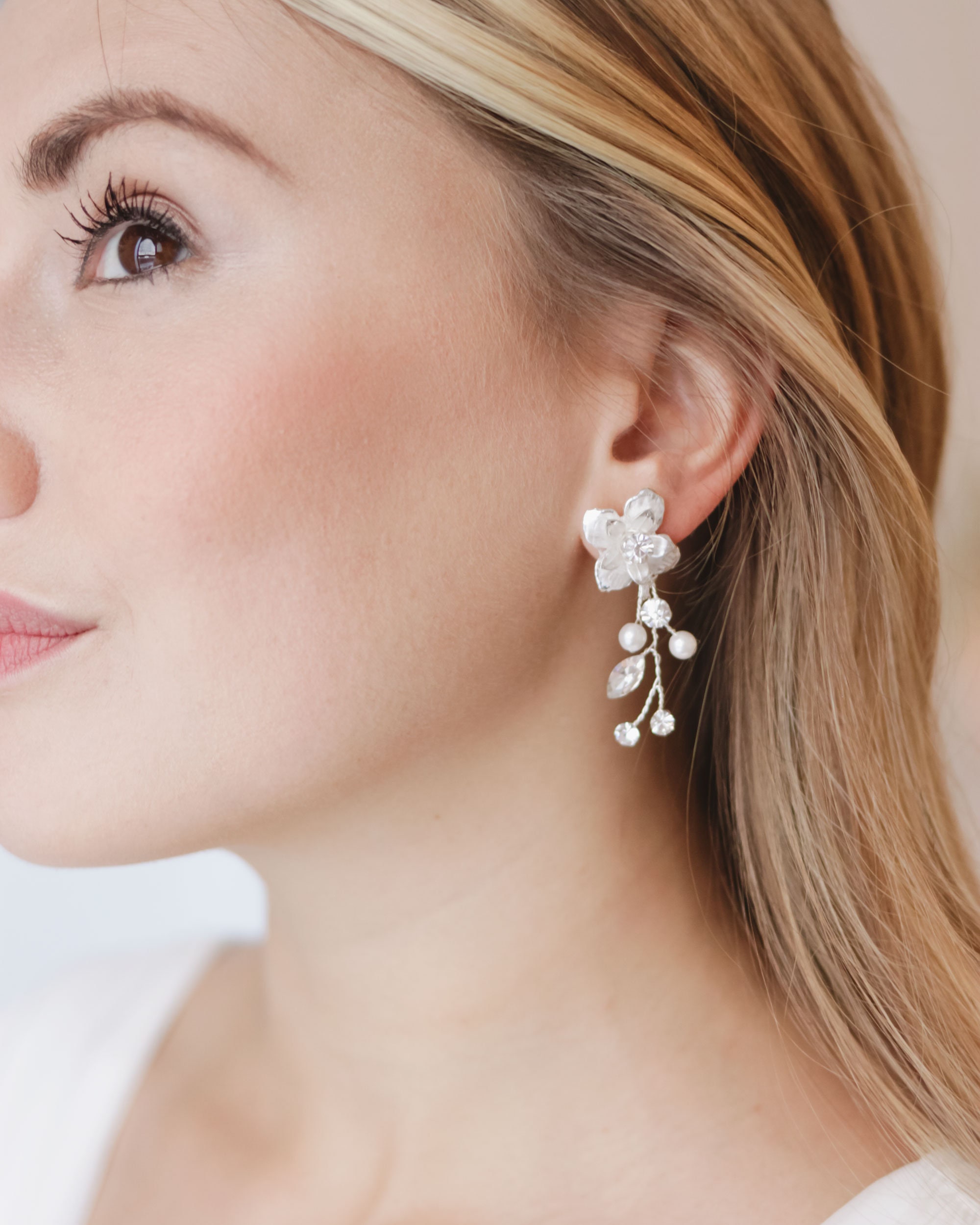 Floral Pearl \u0026 Crystal Earrings Floral 