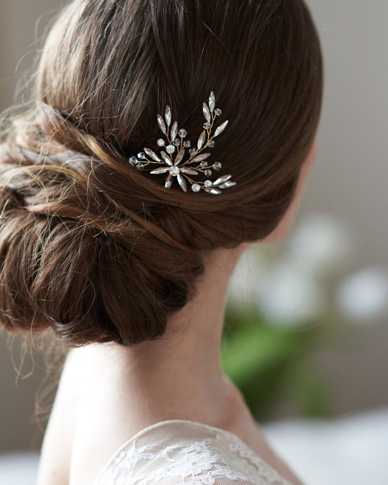 Bridal Hair Pin Wedding Hair Accessory Crystal Hair Pin Etsy