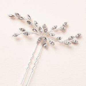 Bridal Hair Pin, Wedding Hair Pin, Rhinestone Bridal Hair Pin, Crystal Hair Pin, Crystal Wedding Hair Pin, Silver Bridal Hair Pin 2844 image 1