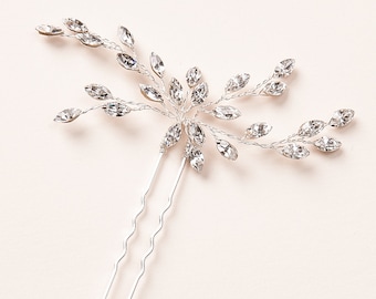 Bridal Hair Pin, Wedding Hair Pin, Rhinestone Bridal Hair Pin, Crystal Hair Pin, Crystal Wedding Hair Pin, Silver Bridal Hair Pin ~2844