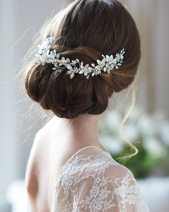 Silver Wedding Headband Bridal Headband Wedding Headpiece | Etsy