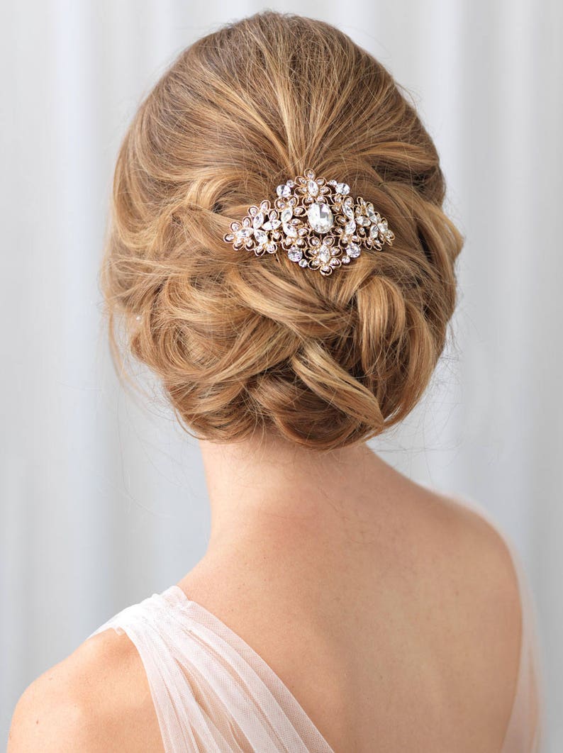 Gold Bridal Comb Vintage Wedding Hair Comb Gold Bridal Hair Etsy