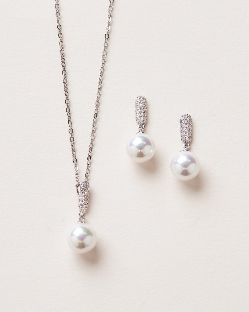 Pearl drop jewelry set Clearance