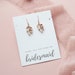 Bridesmaid,Bridal Party Gift, Opal Bridesmaid Earrings,Bridesmaid Jewelry, Bridesmaid Thank You Gift,Wedding Party Gift~JE-4159-RG-BR