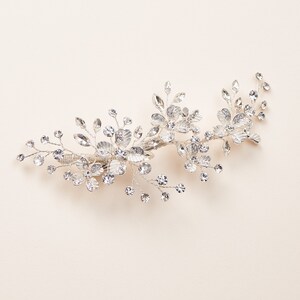 Minimalist Wedding Clip • Crystal Bridal Hair Clip • Floral Crystal Wedding Clip • Floral Bridal Hair Clip • Crystal Wedding Hair Clip ~2492