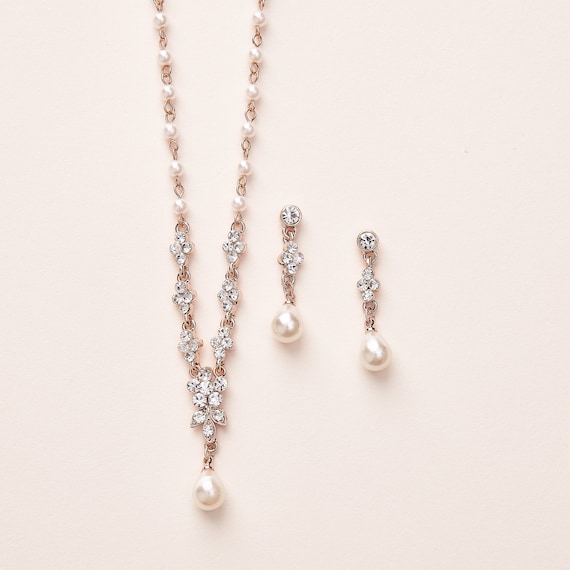 Rose Gold Wedding Jewelry Bridal 
